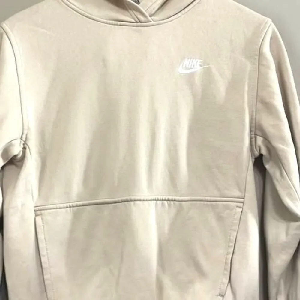 Nike Embroidered Beige Hoodie Youth Large